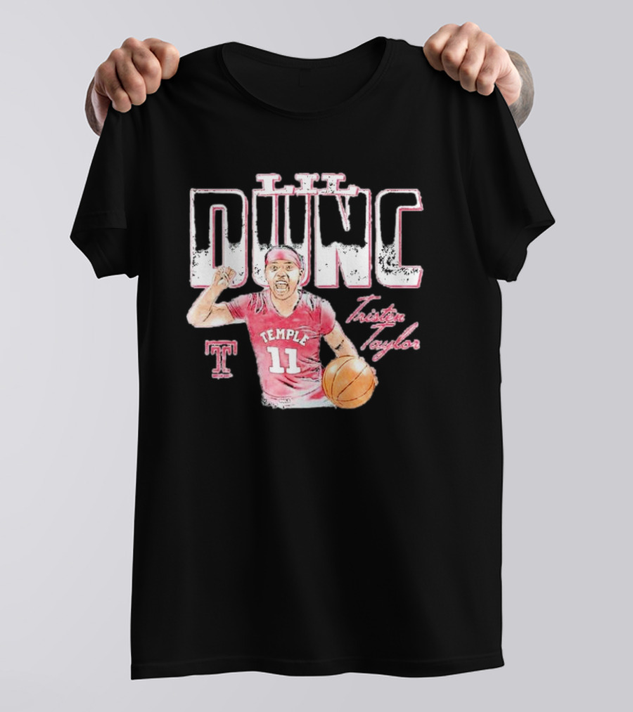 Lil Dunc Tristen Taylor Basketball Temple Owls Player T-Shirt