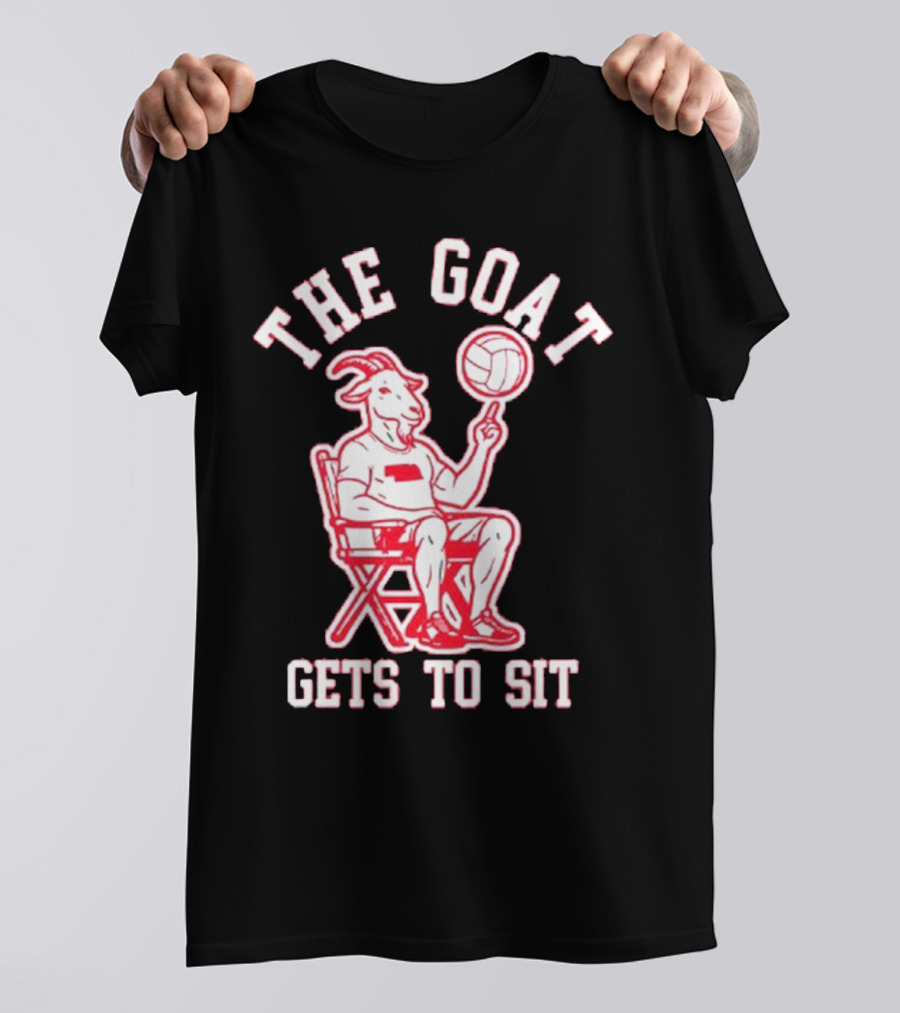 The Goat Gets To Sit Spinning Volleyball T-Shirt