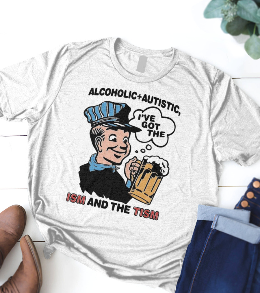 Alcoholic + Autistic I've Got The ISM And The TISM Retro Comic Style Drink Mug T-Shirt