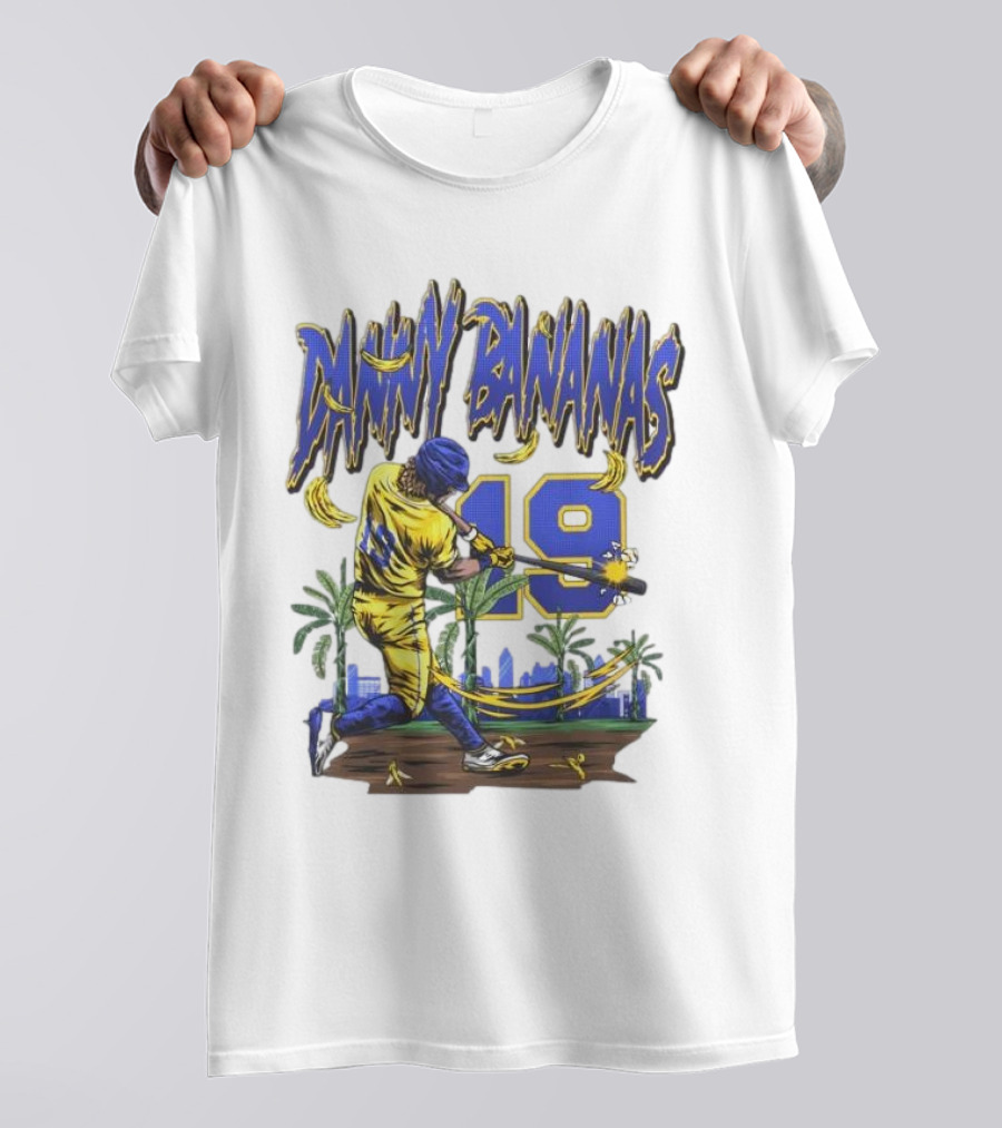 Danny Bananas 19 Savannah Bananas Baseball Cartoon T-Shirt