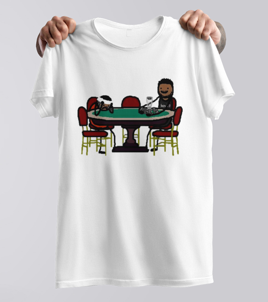 Giannis Antetokounmpo Milwaukee Bucks Poker Table Scene T-Shirt