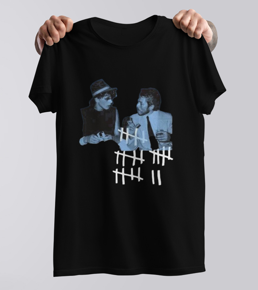 John Taylor X Robert Palmer Power Station Photo Counting Marks T-Shirt