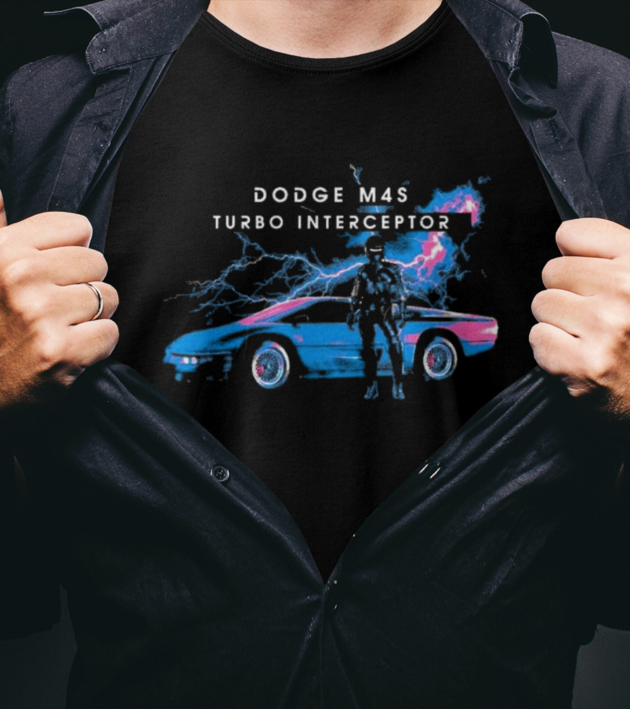 Dodge M4S Turbo Interceptor With Lightning And Wraith Character T-Shirt