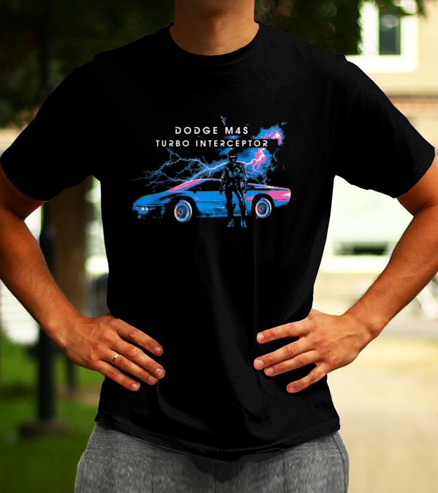 Dodge M4S Turbo Interceptor With Lightning And Wraith Character T-Shirt