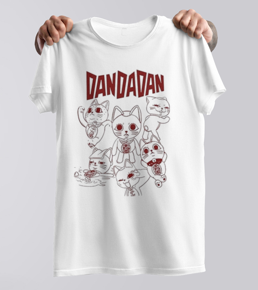 Dandadan Beige Turbo Granny Cat Characters T-Shirt