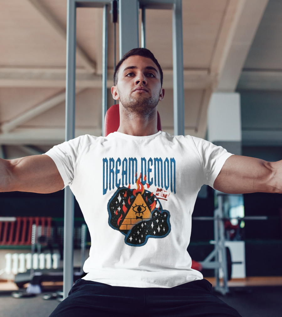 Dream Demon Trust No One Fiery Illuminati Eye Pyramid In Stars T-Shirt