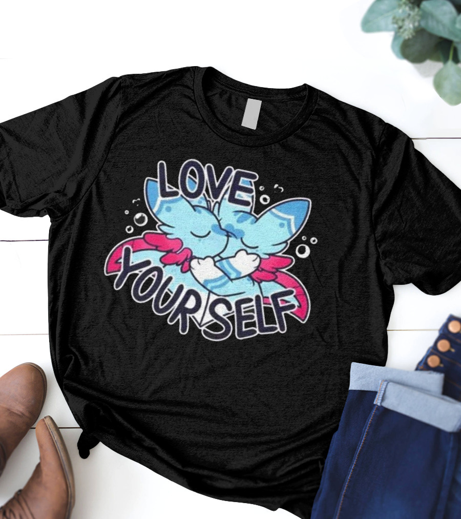LOVE YOURSELF Kissing Creatures Embrace T-Shirt