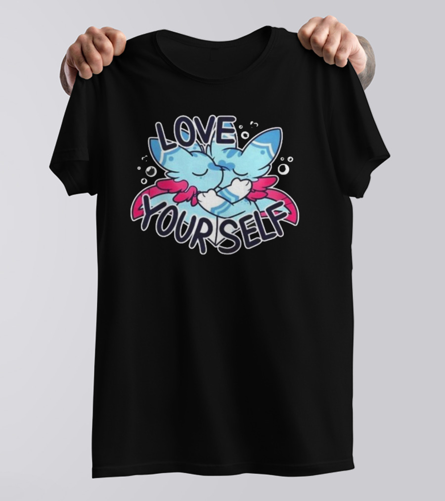 LOVE YOURSELF Kissing Creatures Embrace T-Shirt