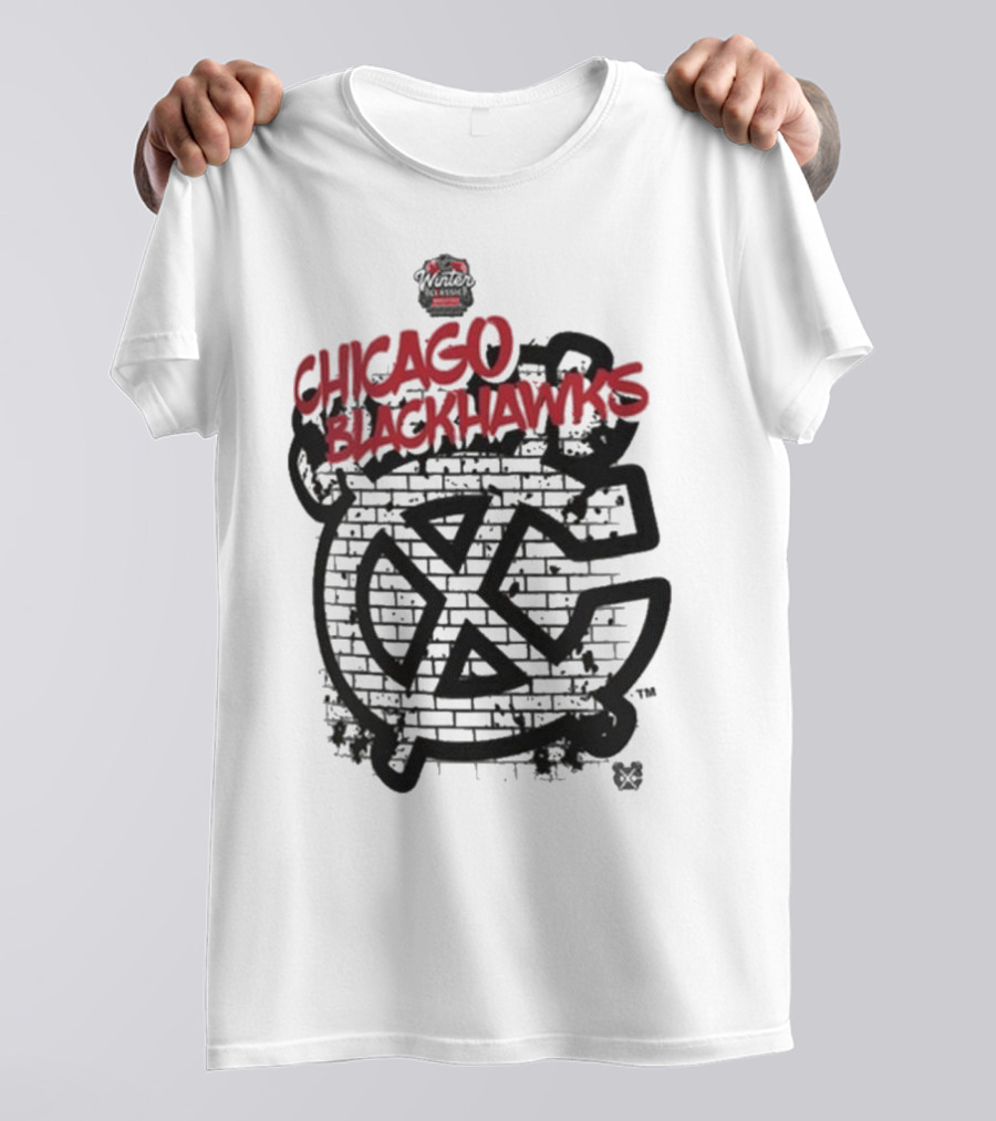 Chicago Blackhawks 2025 NHL Winter Classic Brick Wall T-Shirt