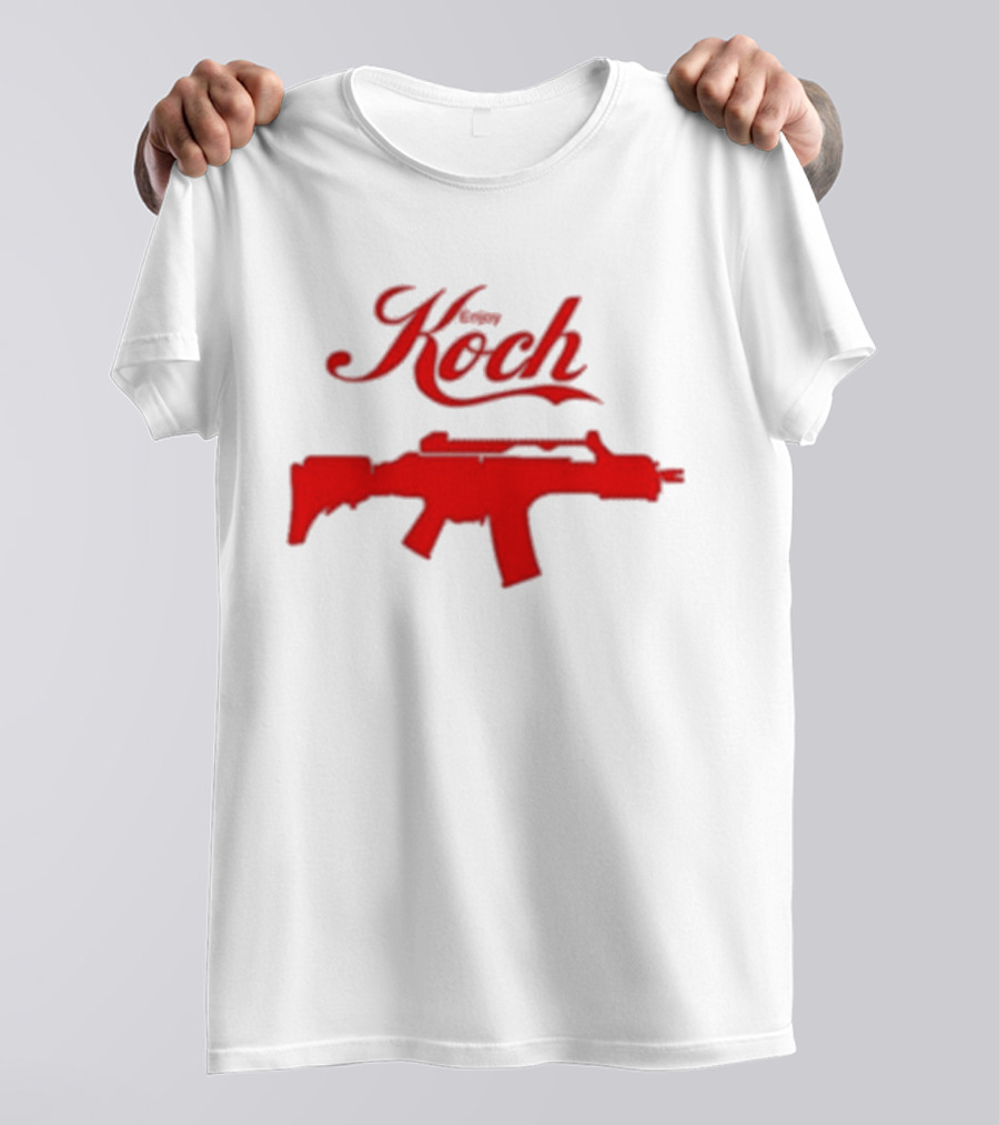 Enjoy Koch Heckler And Koch Coca Cola Style Red Gun T-Shirt