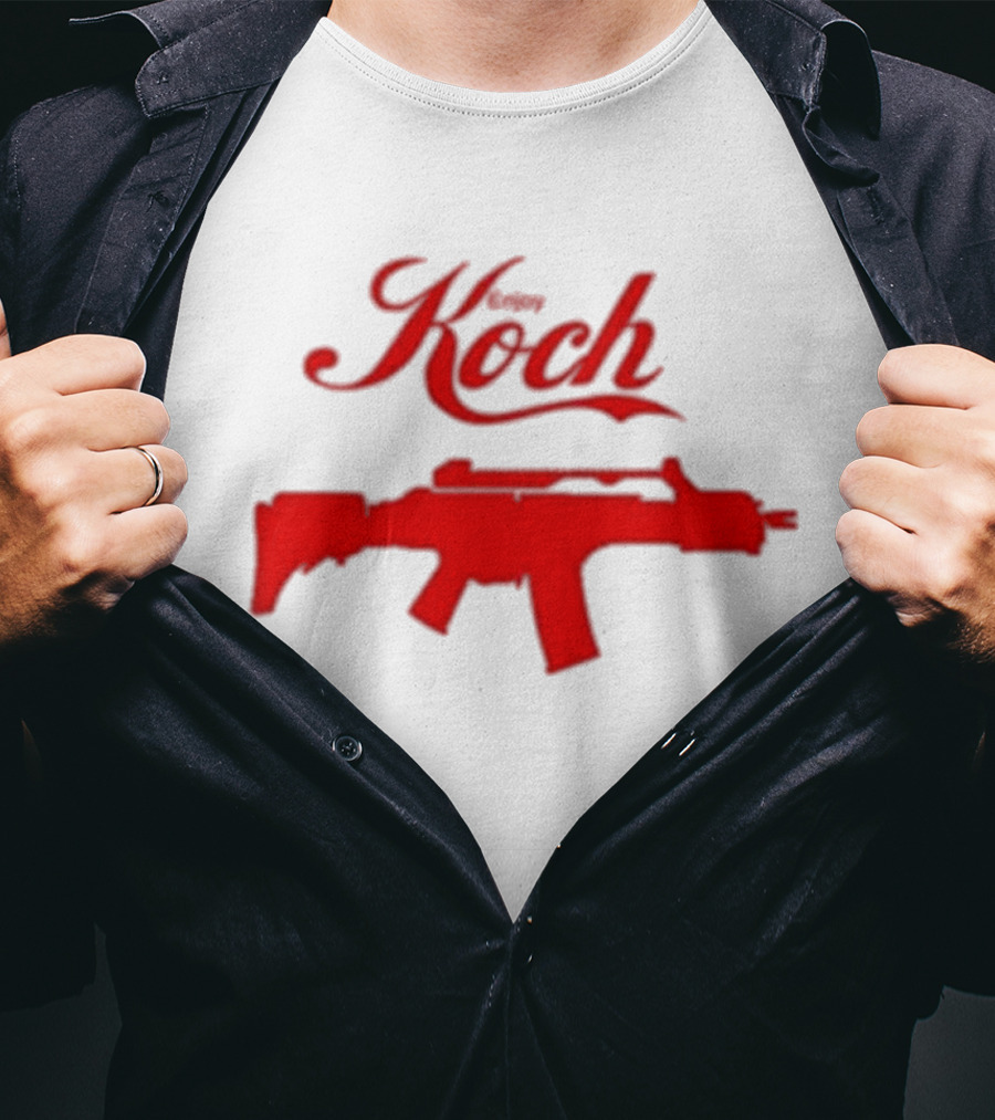 Enjoy Koch Heckler And Koch Coca Cola Style Red Gun T-Shirt