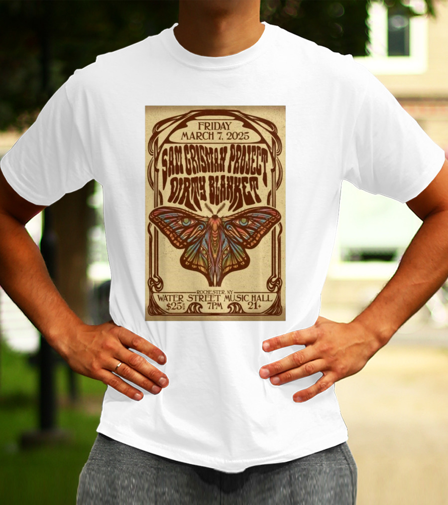 Friday March 7 2025 Sam Grisman Project Dirty Blanket Water Street Music Hall Rochester NY 7PM 21+ $25 T-Shirt