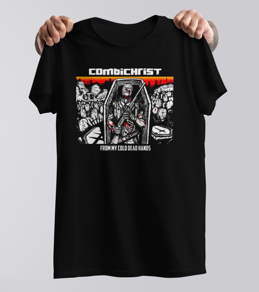 Combichrist From My Cold Dead Hands Zombie Apocalypse Graveyard Scene T-Shirt