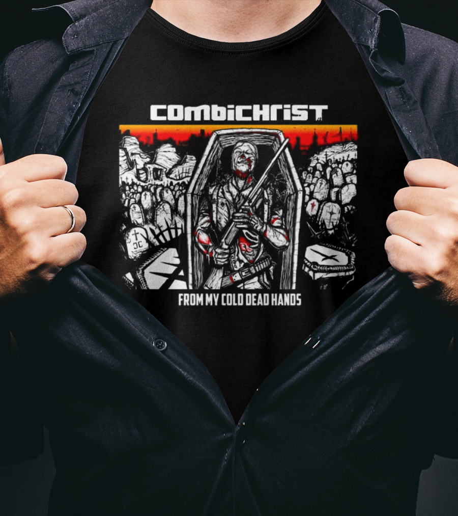 Combichrist From My Cold Dead Hands Zombie Apocalypse Graveyard Scene T-Shirt