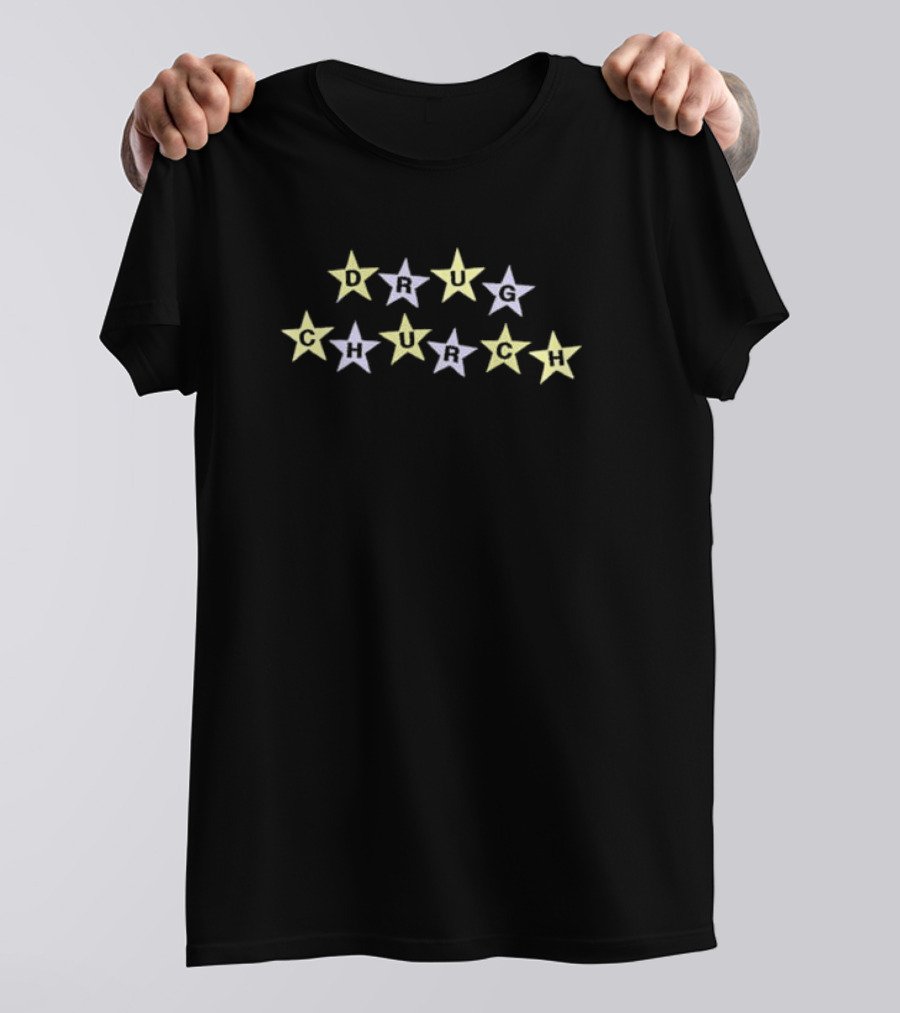 Drug Church Pastel Stars Futures Not Looking Bright Tour T-Shirt