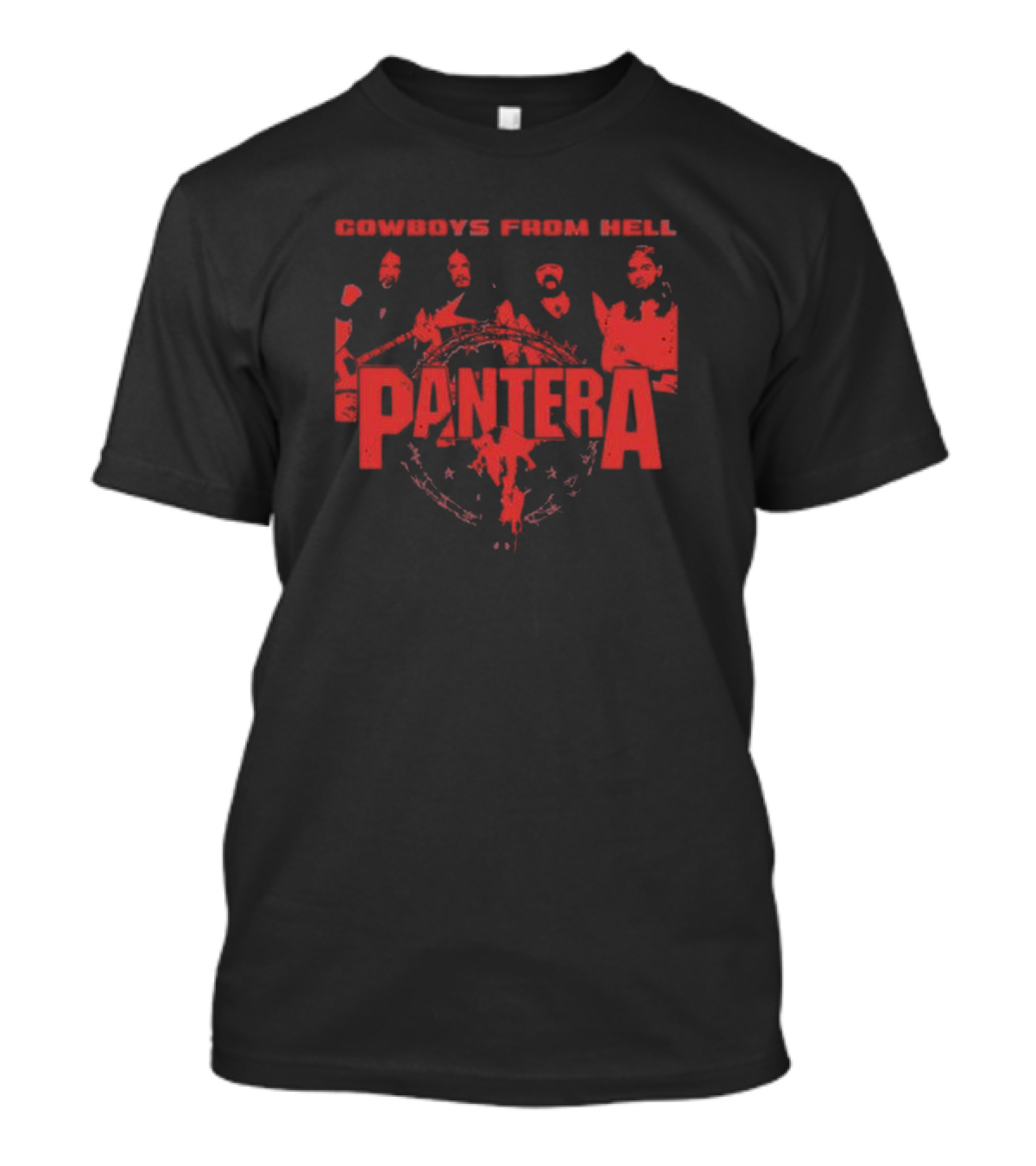 Pantera Cowboys From Hell Band Members Red T-Shirt