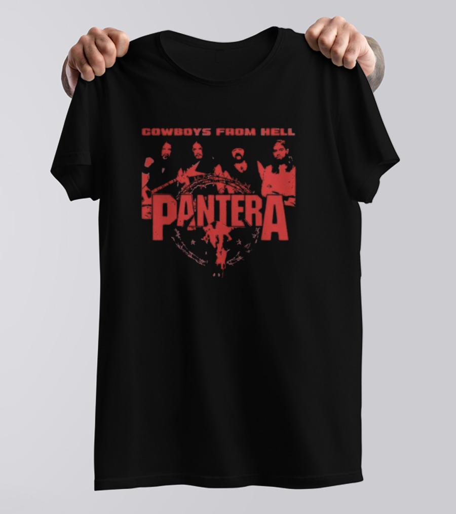 Pantera Cowboys From Hell Band Members Red T-Shirt