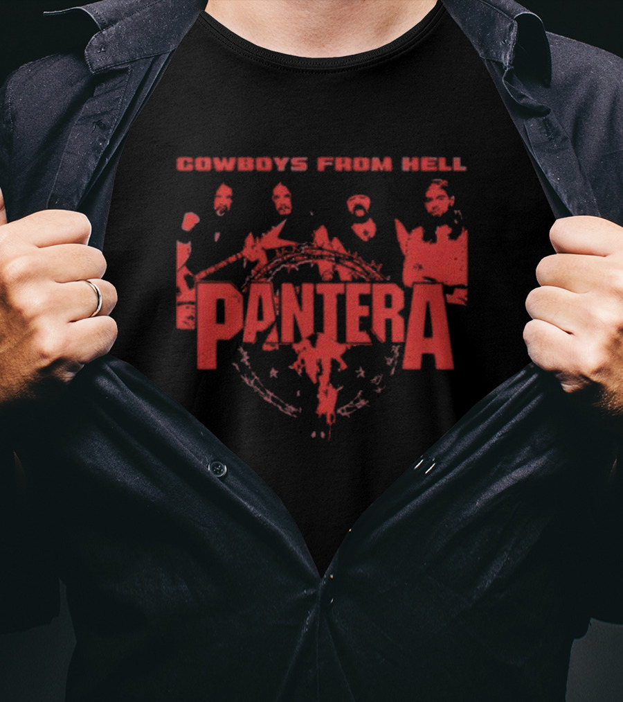 Pantera Cowboys From Hell Band Members Red T-Shirt