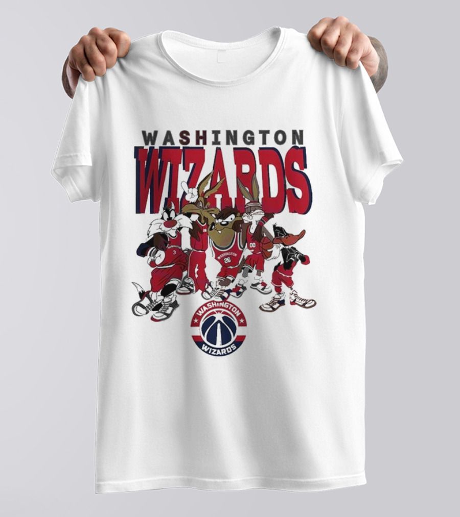 Washington Wizards NBA Basketball Looney Tunes Characters T-Shirt