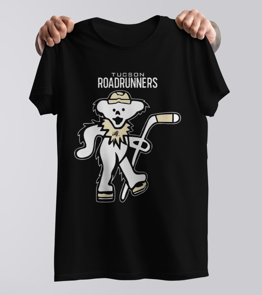 Tucson Roadrunners 2025 Grateful Dead Night Hockey Bear T-Shirt