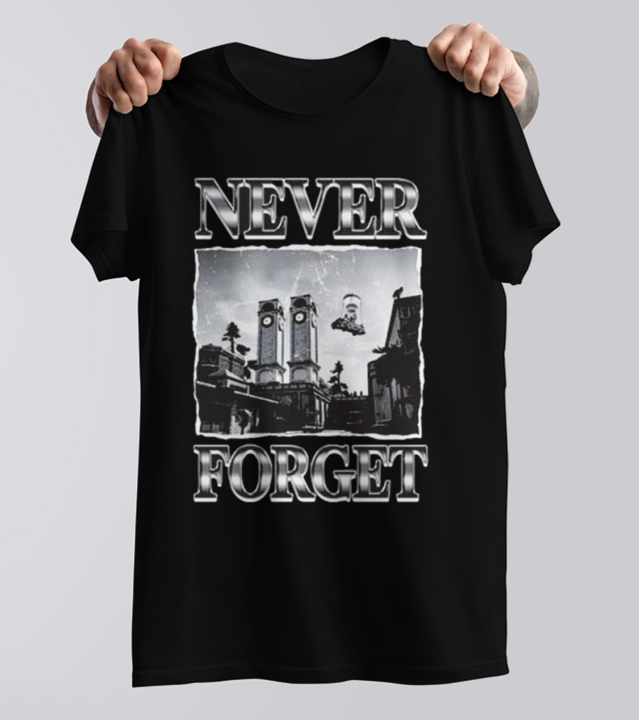 Never Forget Back To The Future Clock Tower Iconic Scene T-Shirt