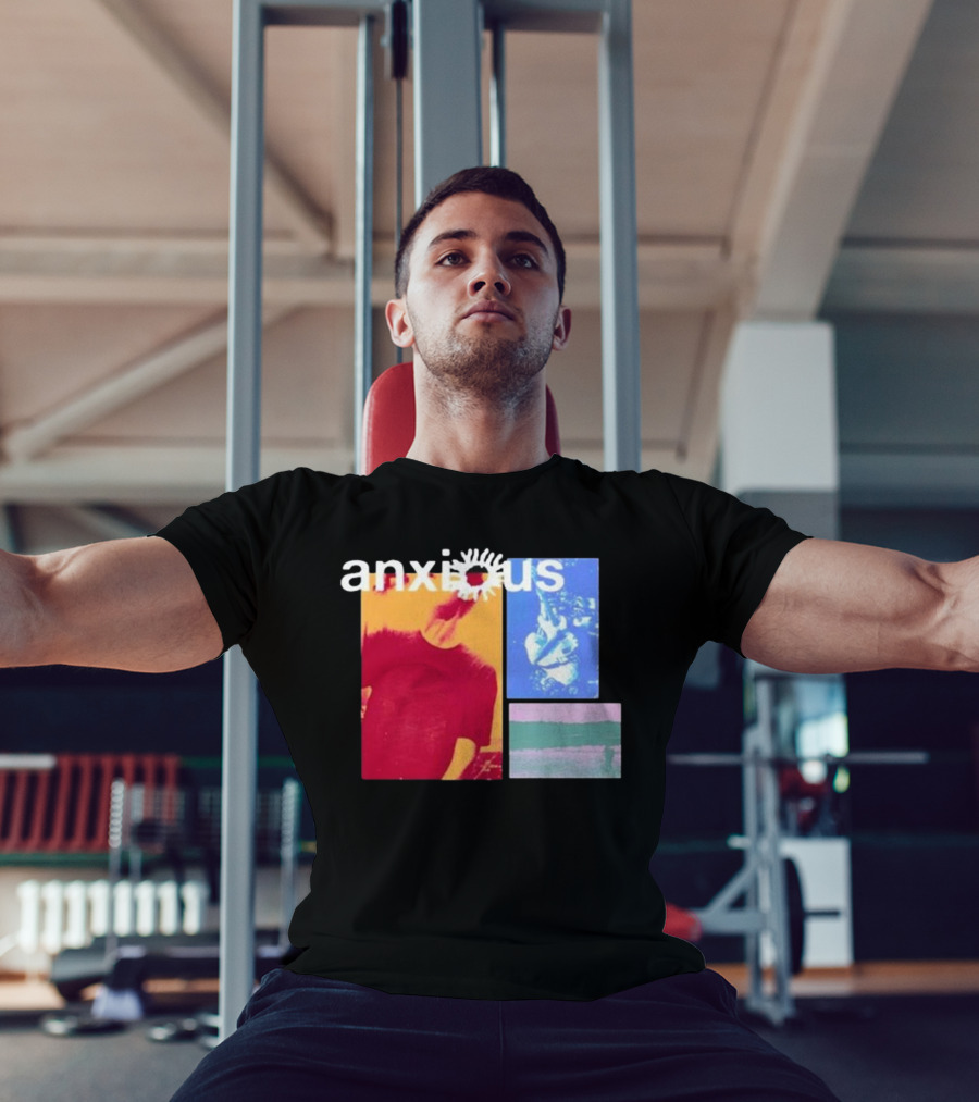 Anxious Red Blue Purple Collage T-Shirt