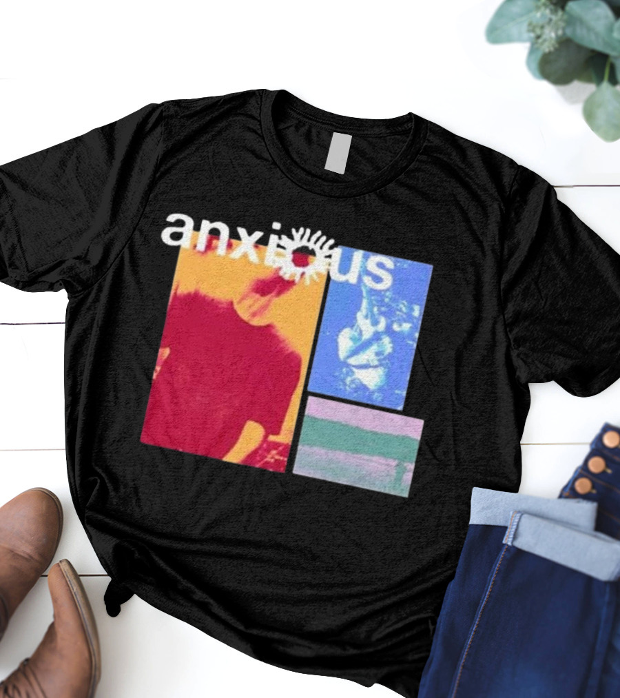 Anxious Red Blue Purple Collage T-Shirt