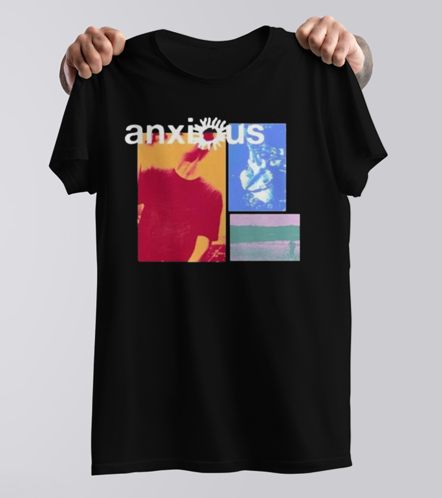 Anxious Red Blue Purple Collage T-Shirt