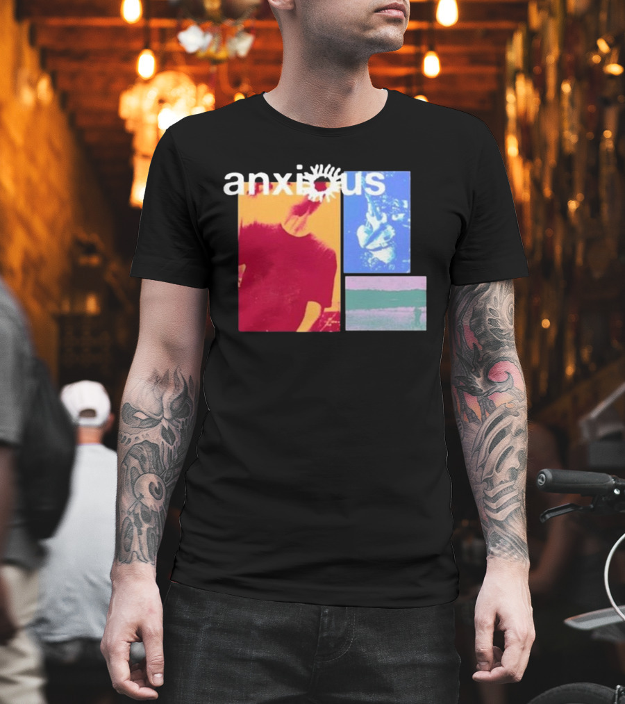 Anxious Red Blue Purple Collage T-Shirt