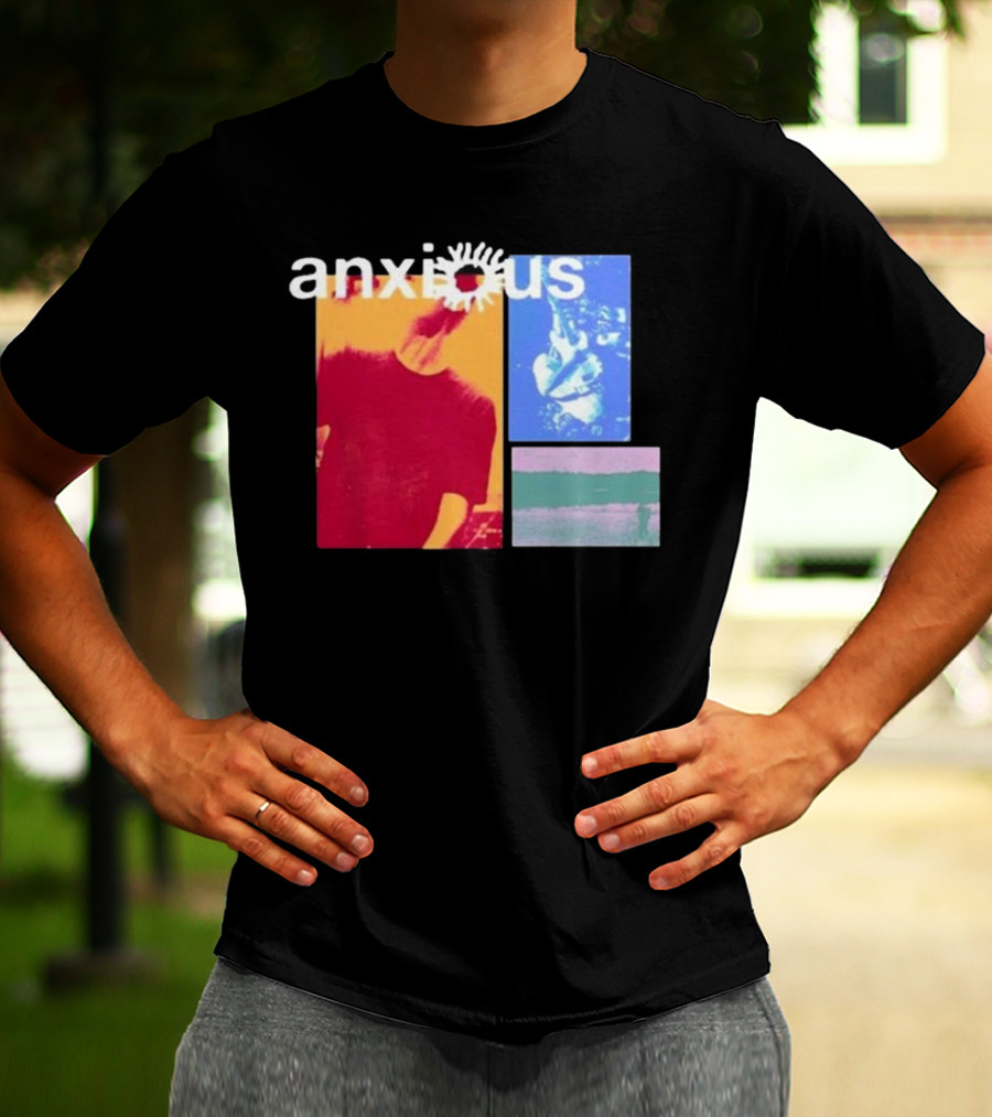 Anxious Red Blue Purple Collage T-Shirt