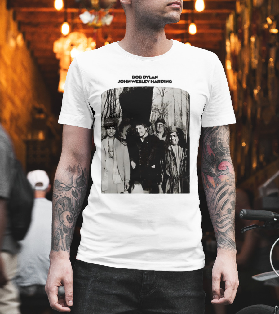 Bob Dylan John Wesley Harding Album Cover Image T-Shirt