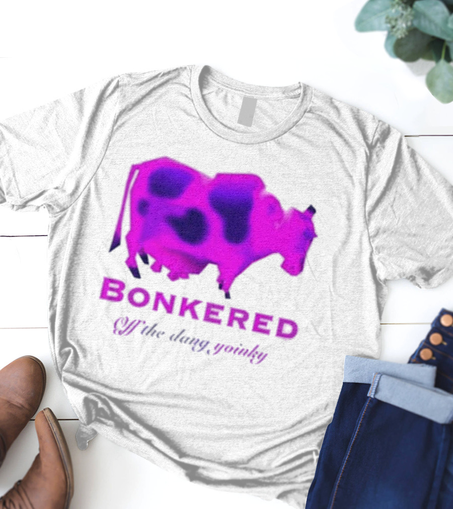 BONKERED Off The Dang Yoinky Purple Cow T-Shirt