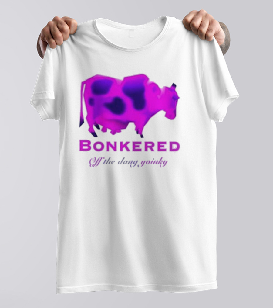 BONKERED Off The Dang Yoinky Purple Cow T-Shirt