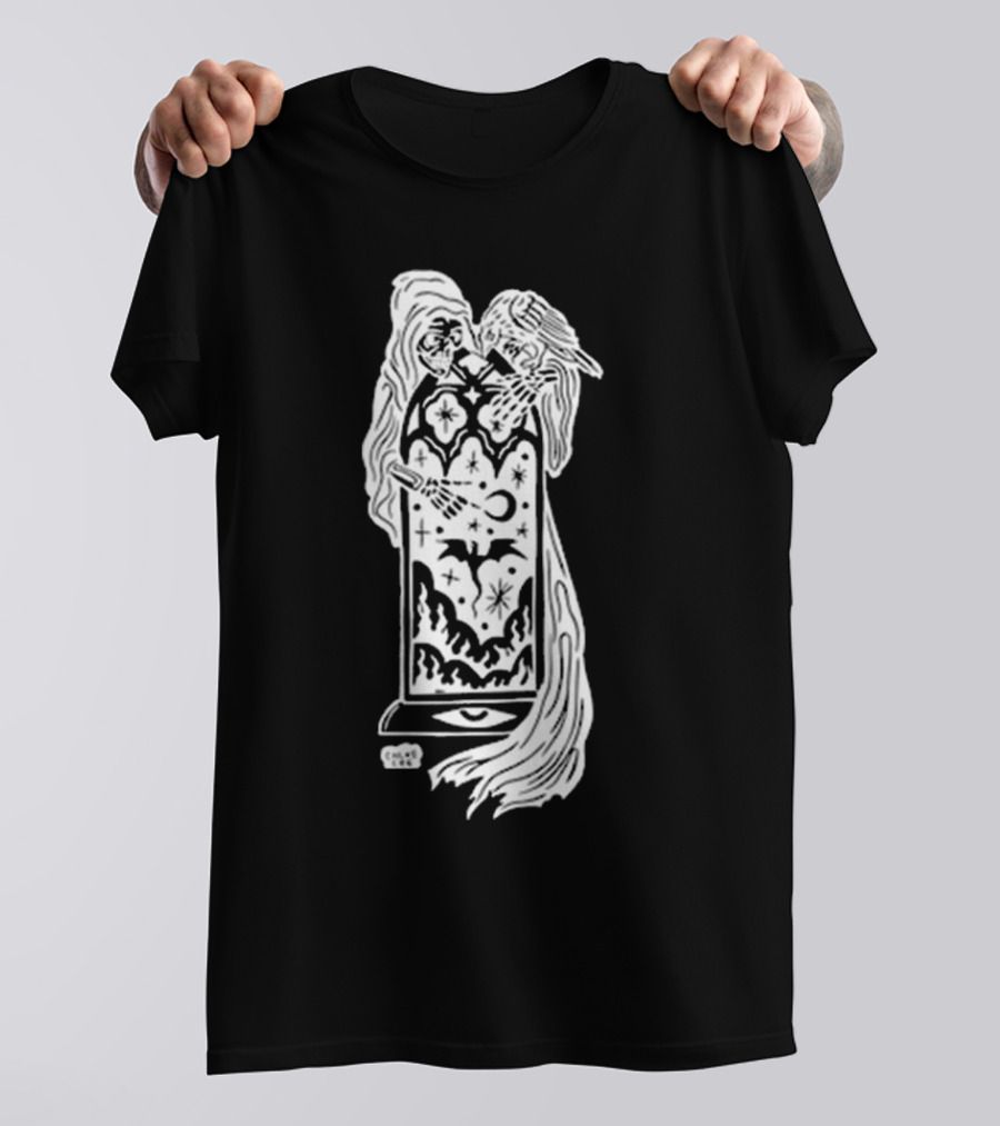 Chloe Lee Mystical Reaper Portal Night Sky Realm T-Shirt