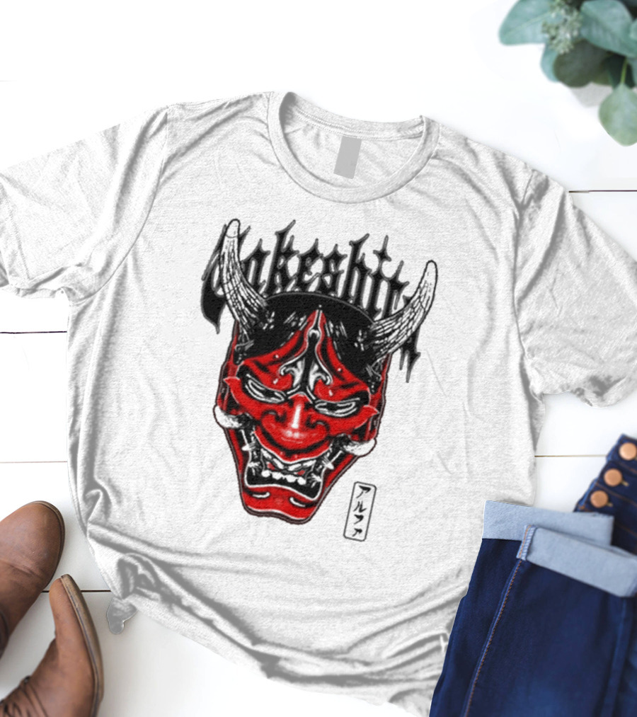 Konosuke Takeshita Demon Mask Alpha Kanji Triblend T-Shirt
