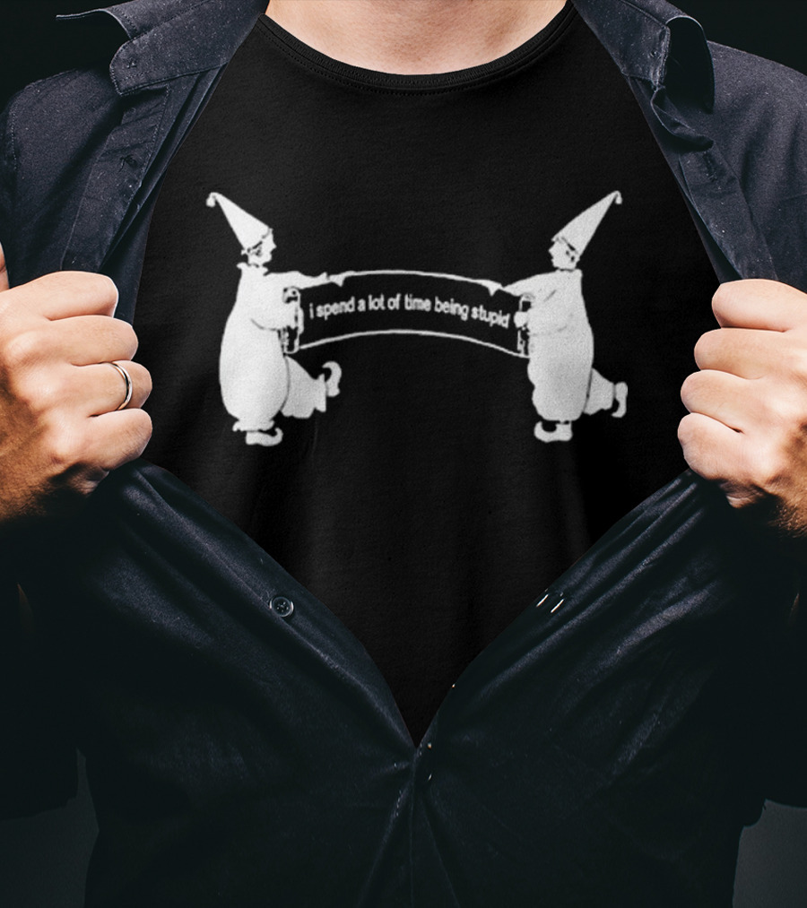Dogecore I Spend A Lot Of Time Being Stupid Clown Aesthetic T-Shirt