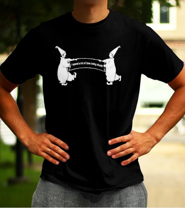 Dogecore I Spend A Lot Of Time Being Stupid Clown Aesthetic T-Shirt