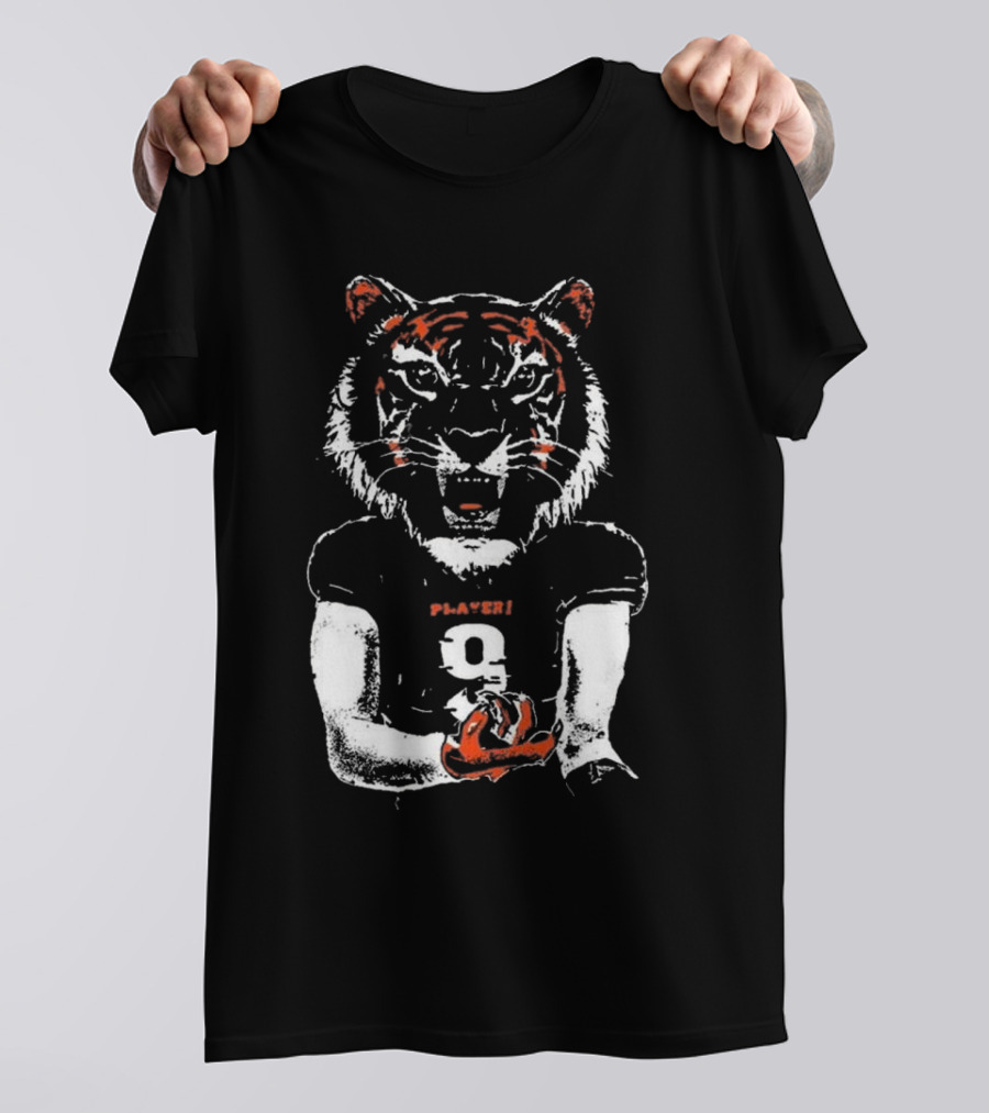 Joe Burrow Ice In My Veins Tiger Player 9 T-Shirt