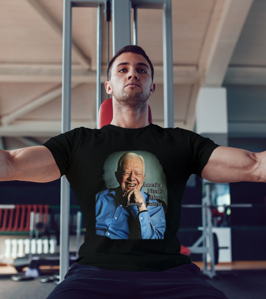 Norbert Leo Butz America Needs More Jimmy Carters Image With Smiling Elderly Man In Blue T-Shirt