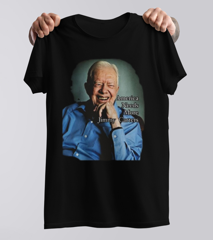 Norbert Leo Butz America Needs More Jimmy Carters Image With Smiling Elderly Man In Blue T-Shirt