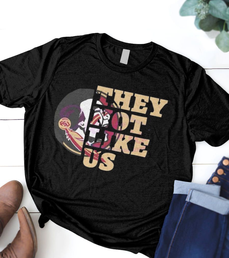 They Not Like Us Florida State Seminoles 2025 Football T-Shirt