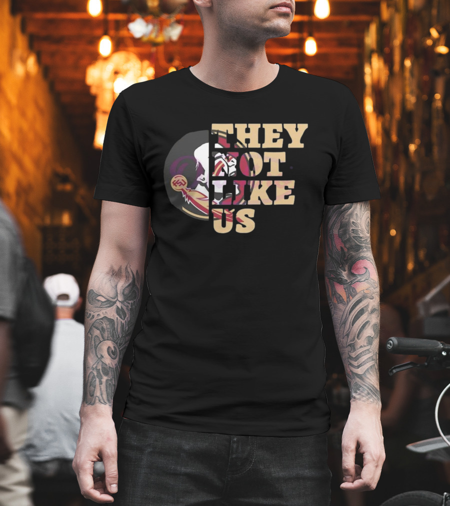 They Not Like Us Florida State Seminoles 2025 Football T-Shirt