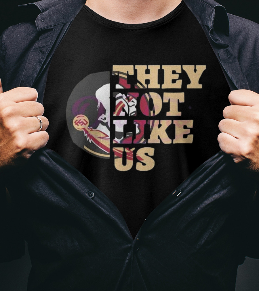 They Not Like Us Florida State Seminoles 2025 Football T-Shirt