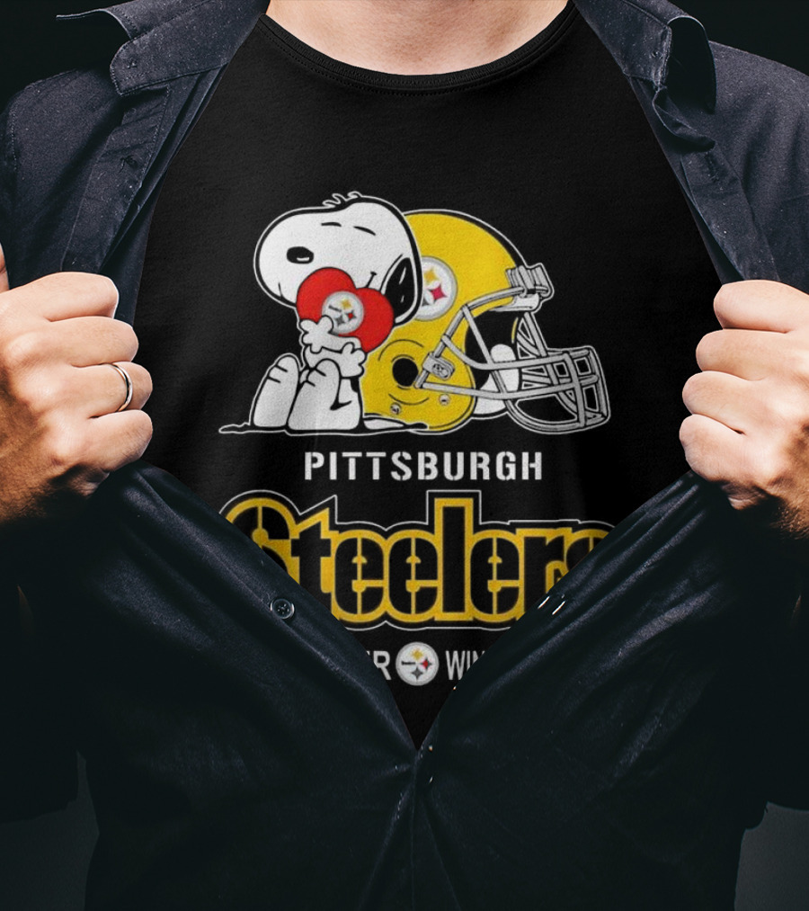 Snoopy Pittsburgh Steelers Forever Win Or Lose T-Shirt