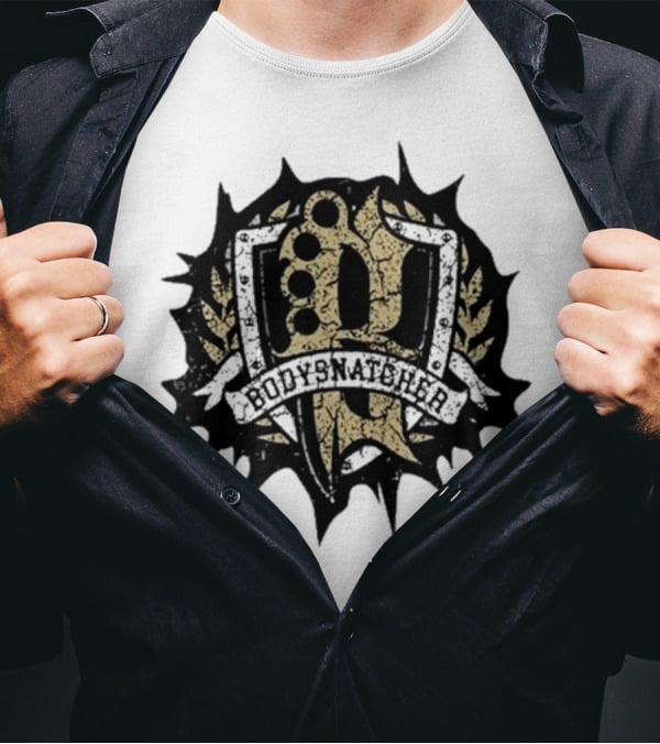 Bodysnatcher Brass Knuckles Emblem Mosh Club Badge T-Shirt
