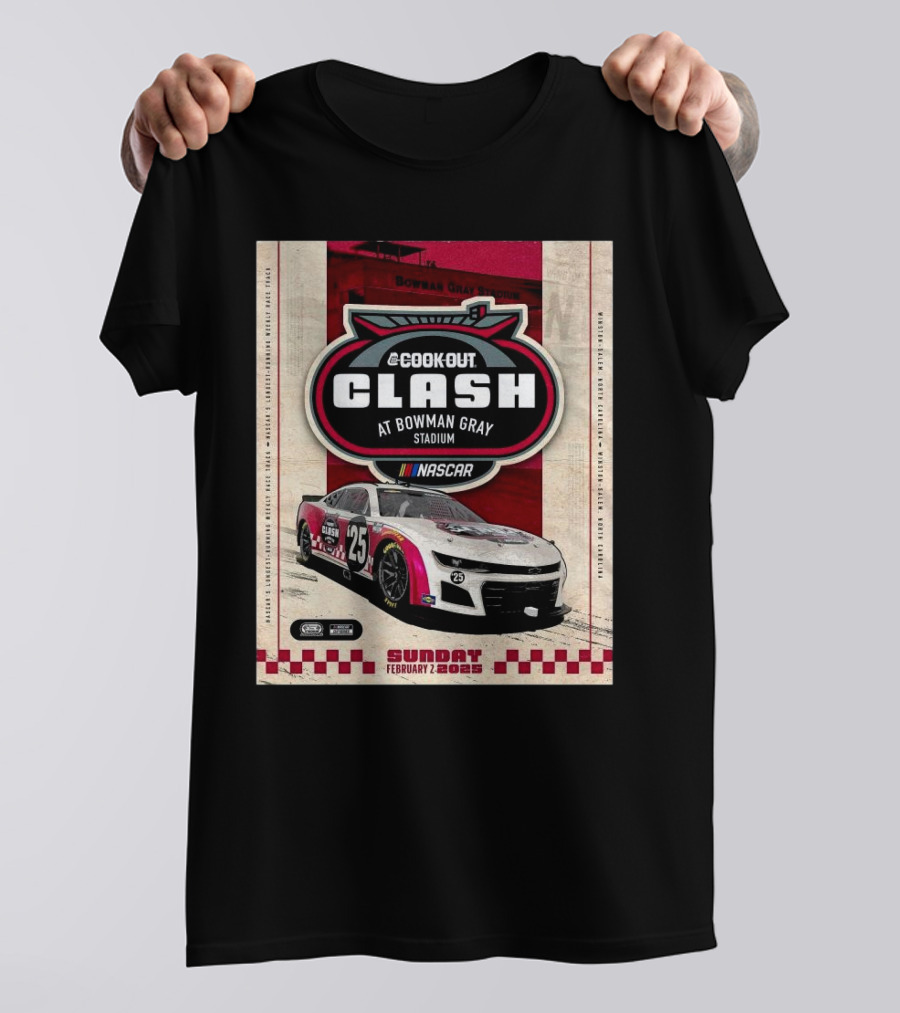 Cook Out Clash NASCAR February 2 2025 Bowman Gray Stadium Winston-Salem North Carolina T-Shirt