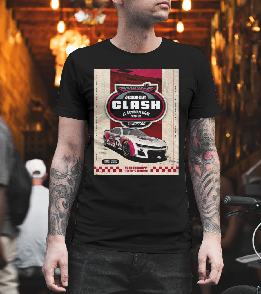 Cook Out Clash NASCAR February 2 2025 Bowman Gray Stadium Winston-Salem North Carolina T-Shirt
