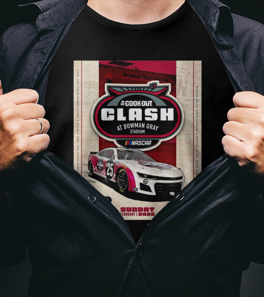 Cook Out Clash NASCAR February 2 2025 Bowman Gray Stadium Winston-Salem North Carolina T-Shirt