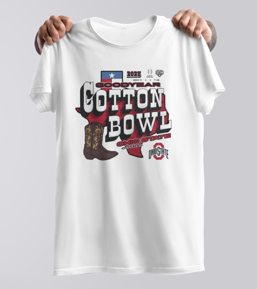 Ohio State 2025 Goodyear Cotton Bowl Classic Football Playoff Bound T-Shirt