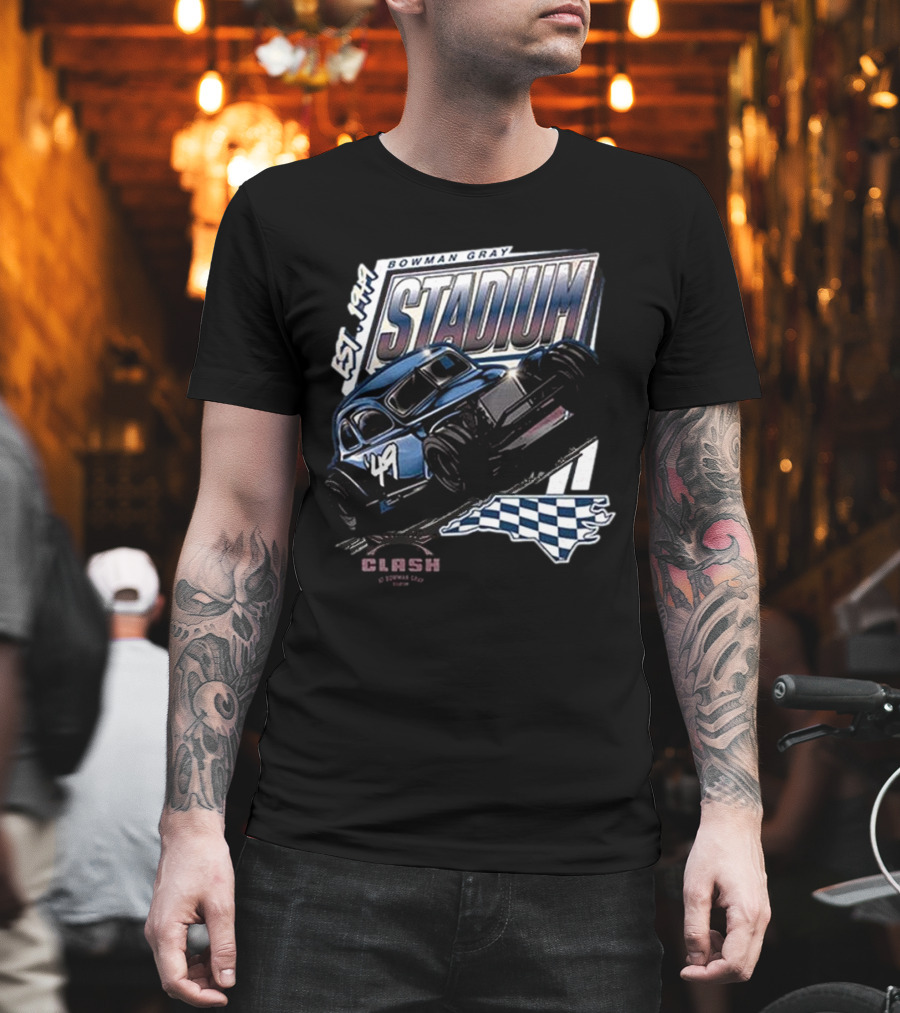 Bowman Gray Stadium Vintage Car EST 1949 Cook Out Clash Racing T-Shirt